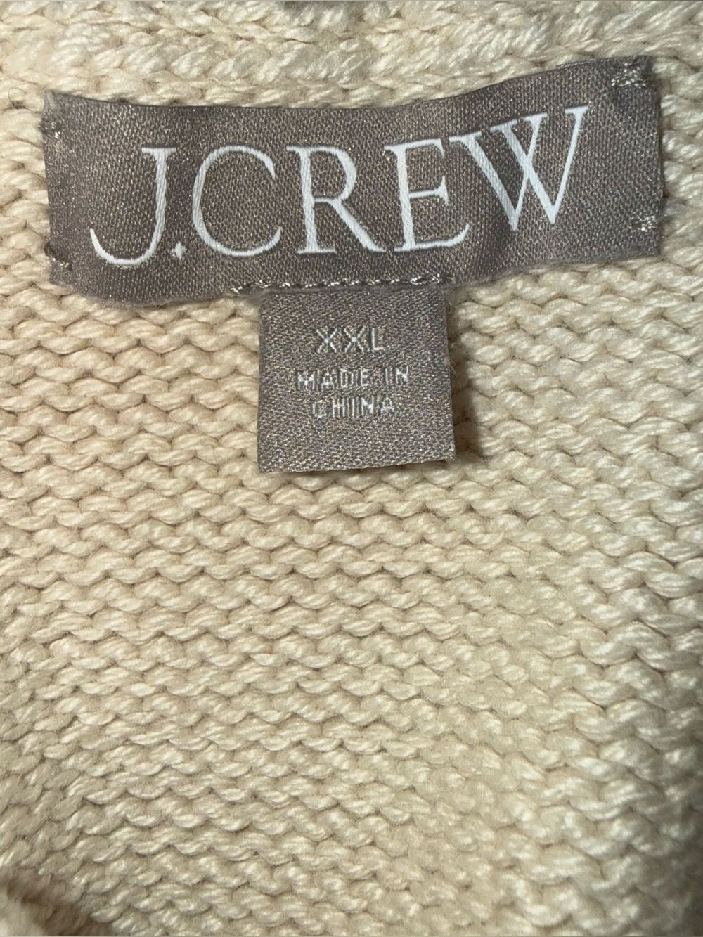 J. Crew Cozy Cotton Cream Turtleneck Sweater women’s sz XXL cotton Relaxed fit - Picture 9 of 13
